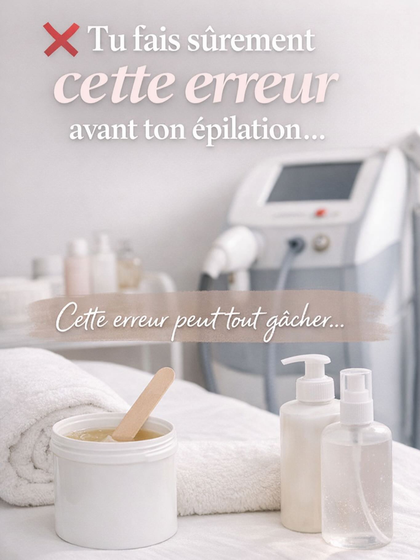 Conseils et erreurs à éviter avant épilation cire et laser infographie